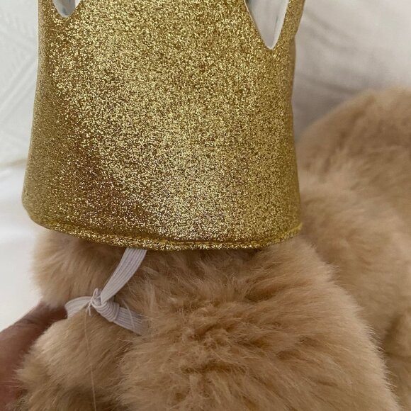 Pet Dog Cat Gold Crown with Pom Poms Party Hat - Picture 5 of 9